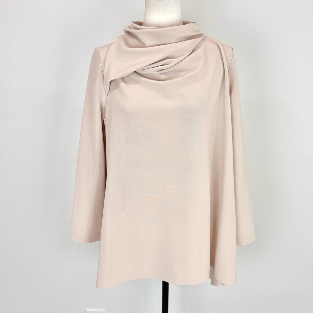 COS cream cross-cowl neck top - Picture 2 of 8